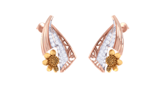 Twinkling Tuberose Twirls Diamond Earrings