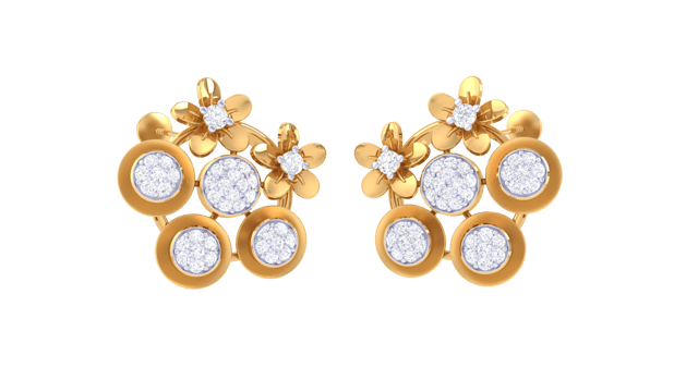 Lotus Loops Diamond Earrings