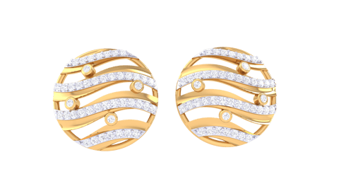 Gardenia Circles Diamond Earrings