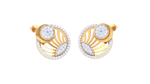 Shimmering Sunflower Diamond Earrings