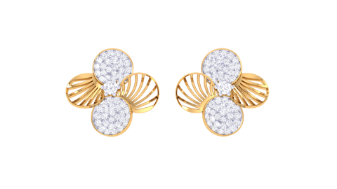 Radiant Rose Rotations Diamond Earrings