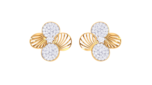 Radiant Rose Rotations Diamond Earrings