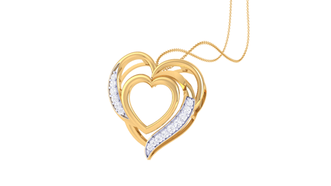 Loving Embrace Heart Diamond Pendant