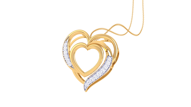 Loving Embrace Heart Diamond Pendant