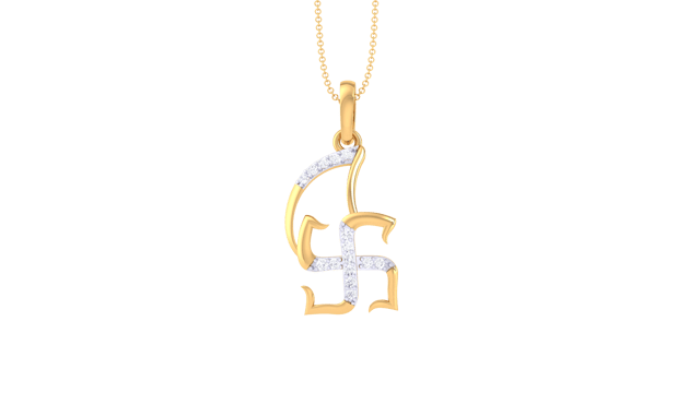 Swastika Serenity Diamond pendant