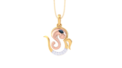 Ganeshaya Namah Diamond pendant