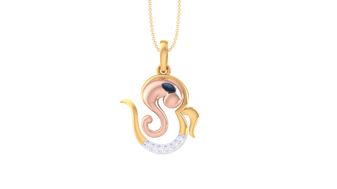 Ganeshaya Namah Diamond pendant