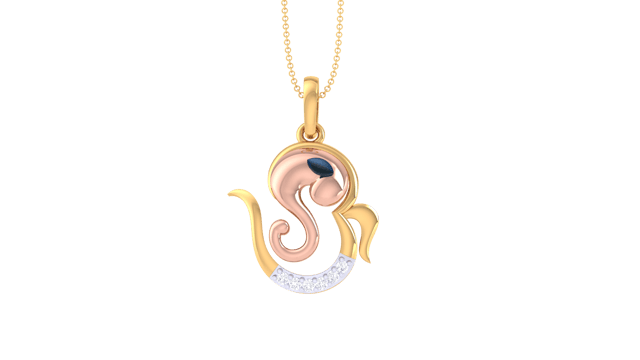 Ganeshaya Namah Diamond pendant